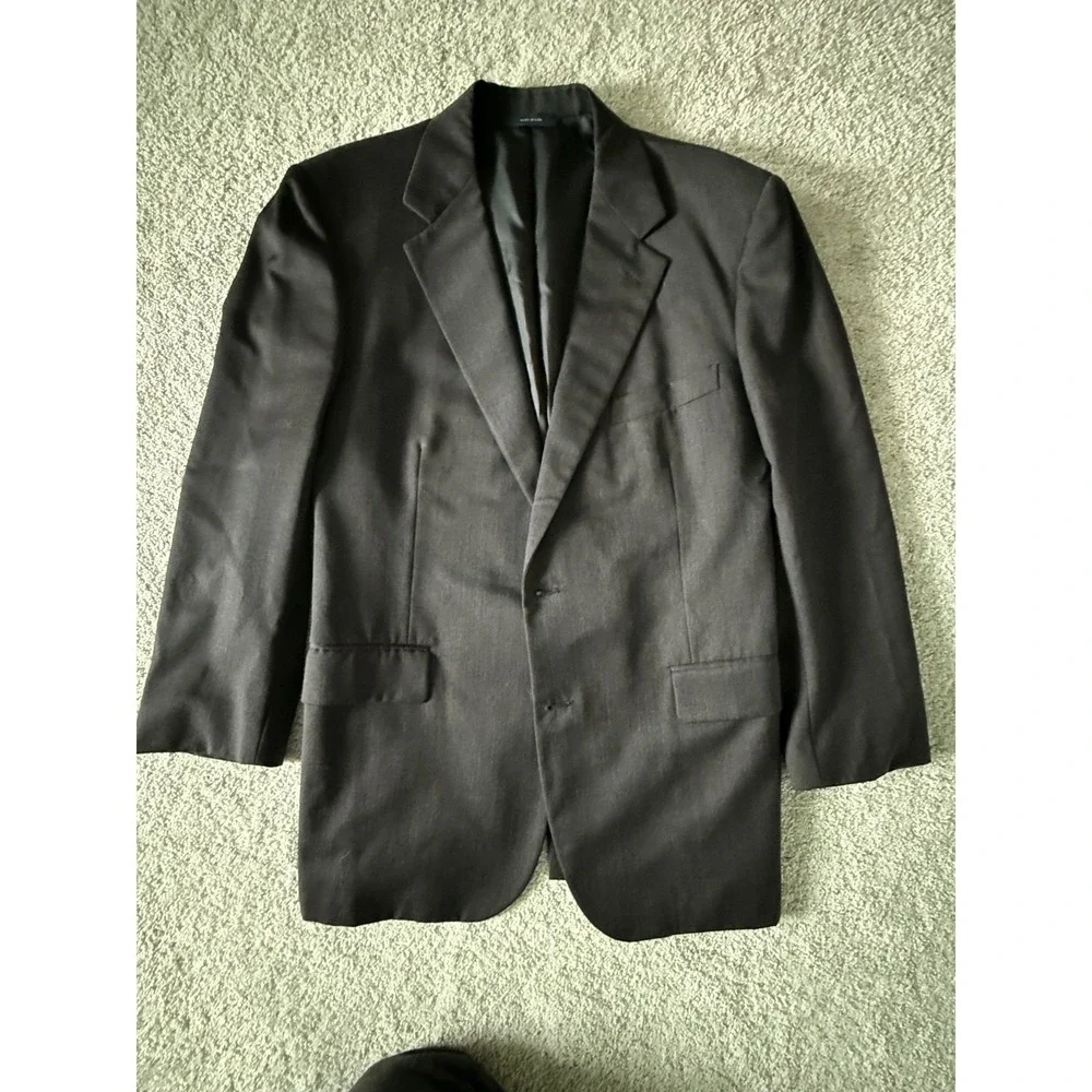 Brooks Brothers Blazer Mens 42R Dark Grey Madison Makers Wool 2‎ Button